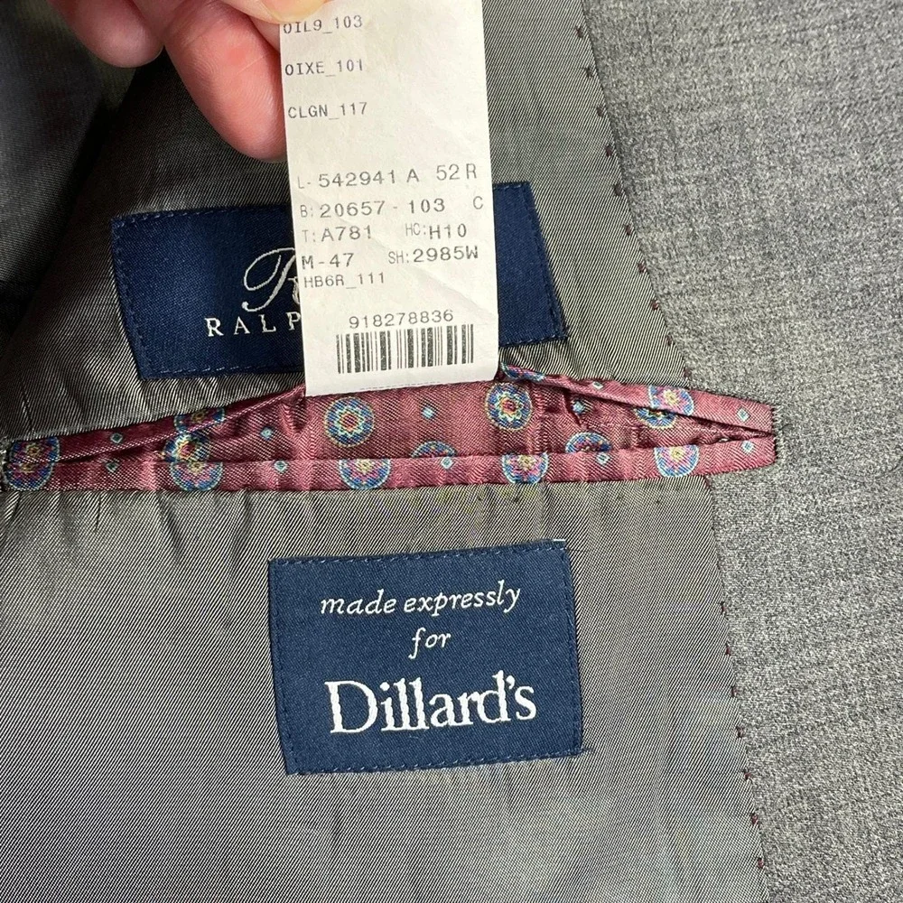 Y2K Ralph Lauren Sport Coat 52R Grey Wool Blend  Blazer Old Money, Quiet Luxury,